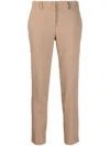 Fabiana Filippi Cropped-hose Mit Hohem Bund In Brown