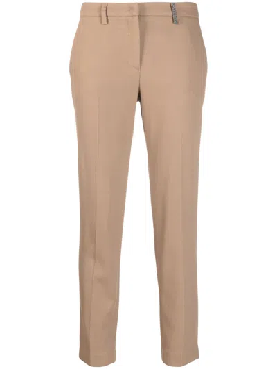 Fabiana Filippi Cropped-hose Mit Hohem Bund In Brown