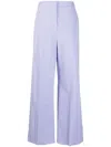Fabiana Filippi Concealed Front Opening And Closing Casual Pants In Purple