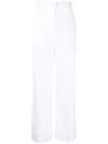 Fabiana Filippi High-waisted Flared Trousers In White
