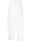 Fabiana Filippi High-waisted Linen-silk Blend Trousers In Pink