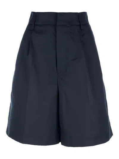 Fabiana Filippi High-waisted Shorts In Midnight Blue