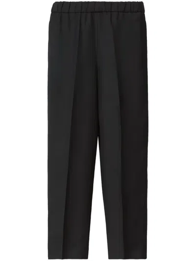 Fabiana Filippi High-waisted Straight Trousers In Black