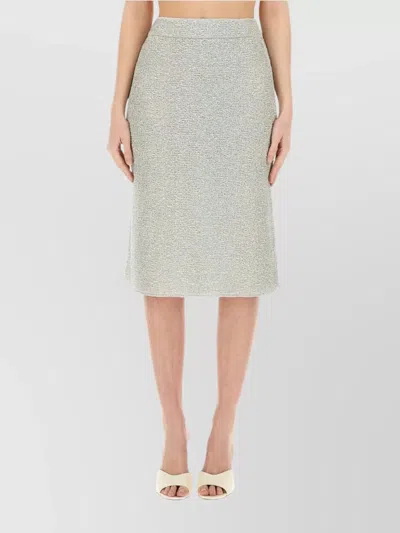 FABIANA FILIPPI HIGH-WAISTED TWEED SKIRT BACK SLIT