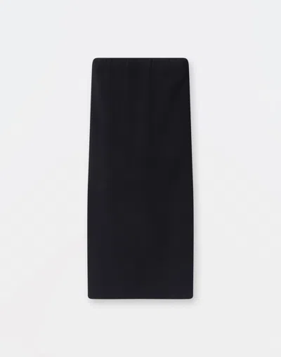 Fabiana Filippi High Waisted Viscose Knit Pencil Skirt In Black