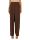 Fabiana Filippi Elastic-waist Side-seam Trousers In Brown