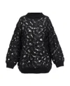 Fabiana Filippi Hollow-out Long-sleeved Sweater In Black