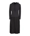 Fabiana Filippi Pleated Hooded Midi Dress In Black
