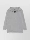 Fabiana Filippi Hooded Knitwear With Front Pocket And Ribbed Cuffs In Gray