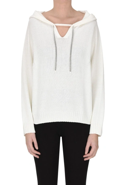 Fabiana Filippi Hooded Pullover In White