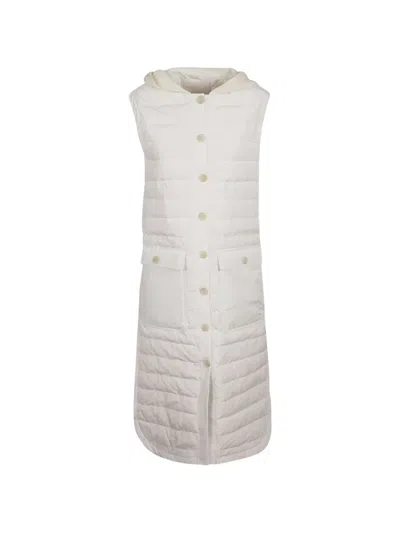 Fabiana Filippi Padded Long Quilted Vest In White