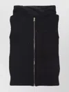 Fabiana Filippi Hooded Sequin Padded Vest In Black
