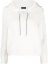 Fabiana Filippi Hooded V-neck Jumper In Weiss