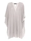 Fabiana Filippi Sequin Soft Mohair Open Cape In Gray