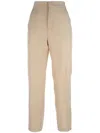 Fabiana Filippi Trousers High-waisted Back Pockets In Neutrals