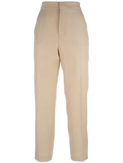 Fabiana Filippi Hopsack Trousers In Neutrals