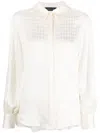 Fabiana Filippi Houndstooth-pattern Long-sleeved Shirt In Neutrals