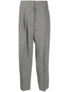 Fabiana Filippi Houndstooth Pleated Tailored Trousers In Black