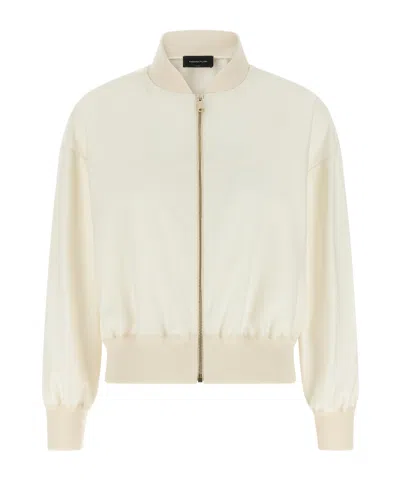 FABIANA FILIPPI FABIANA FILIPPI LACE-INSERT BOMBER JACKET
