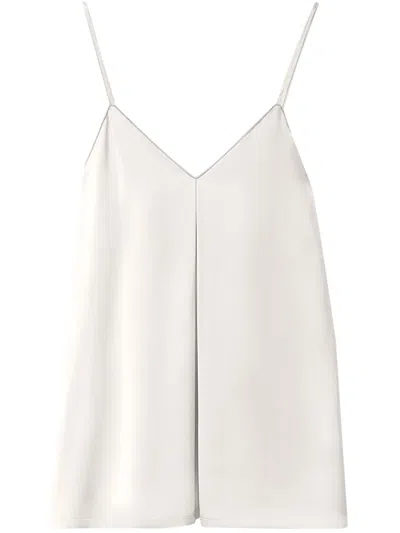 Fabiana Filippi Inverted-pleat Tank Top In White