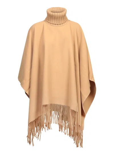 FABIANA FILIPPI IVORY FRINGED CAPE