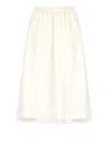 FABIANA FILIPPI FABIANA FILIPPI IVORY VISCOSE AND LINEN SKIRT