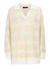 Fabiana Filippi Ivory Wool And Cotton Sweater In Neutral