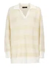 Fabiana Filippi Ivory Wool And Cotton Sweater In Neutral