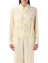 Fabiana Filippi Bomber Jacket With Front Pockets And Diamond Thread