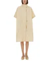 Fabiana Filippi Technical Taffeta Cape In Neutral
