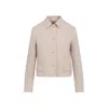 Fabiana Filippi Elegant Virgin Wool Jacket For Women In Beige