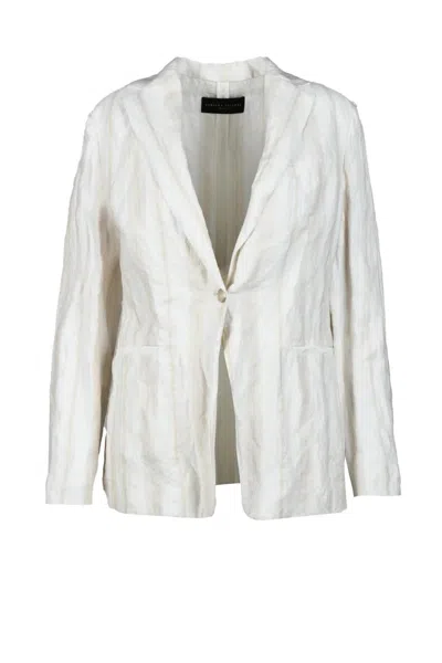 Fabiana Filippi Jacket Cotton Metallic Fiber - White/beige