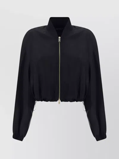 Fabiana Filippi Jacket Cropped Adjustable Waist In Black