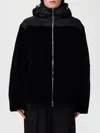 Fabiana Filippi Padded Velvet Jacket With Hood In Black