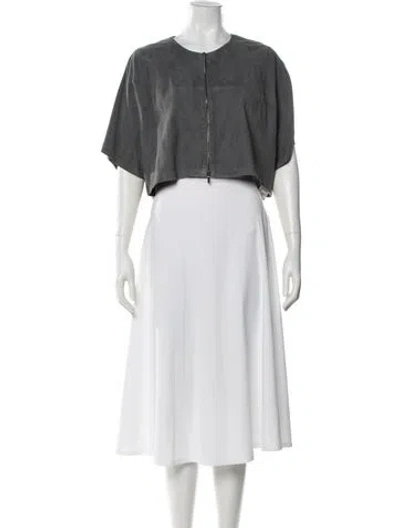 Pre-owned Fabiana Filippi Jacket In Gray