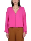 Fabiana Filippi Jacke Mit V-ausschnitt In Fucsia