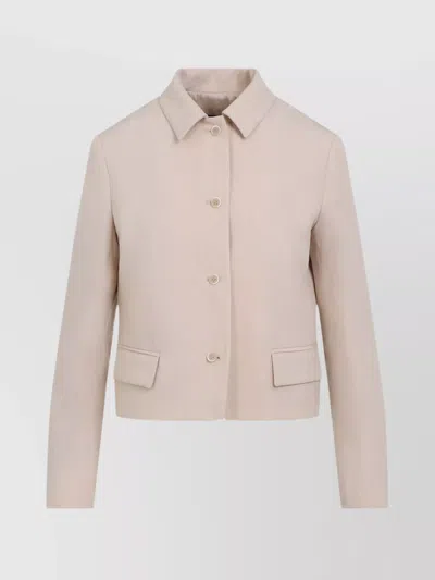 Fabiana Filippi Elegant Virgin Wool Jacket For Women In Beige
