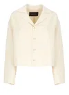 Fabiana Filippi Ivory Wool Blazer In Beige
