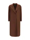 Fabiana Filippi Robe Notched Lapel Coat In Brown
