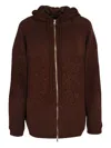 Fabiana Filippi Long Sleeve Jacket In Brown