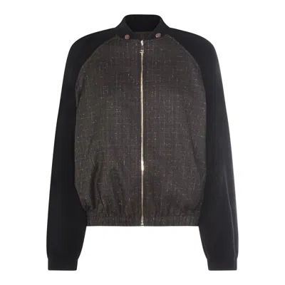 Fabiana Filippi Button Detail Long Sleeve Jacket In Brown