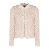 Fabiana Filippi Bicolor Tweed Boucle Jacket In White