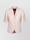 Fabiana Filippi Cotton And Silk Short-sleeved Mikado Jacket In Pink