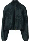 Fabiana Filippi Jacquard Bomber Jacket In Black