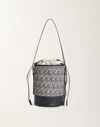 Fabiana Filippi Jacquard Bucket Bag In Blue