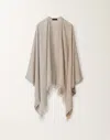 Fabiana Filippi Jacquard Viscose Cape In Onlyonecolor
