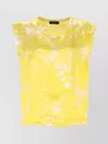 Fabiana Filippi Jasmine Leaf Print Boat Neck Top