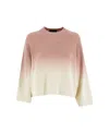 Fabiana Filippi Oversized Crew-neck Sweater With Dip-dye Effect