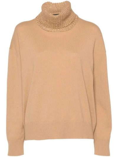 Fabiana Filippi Women's Wool Sweater In Brown