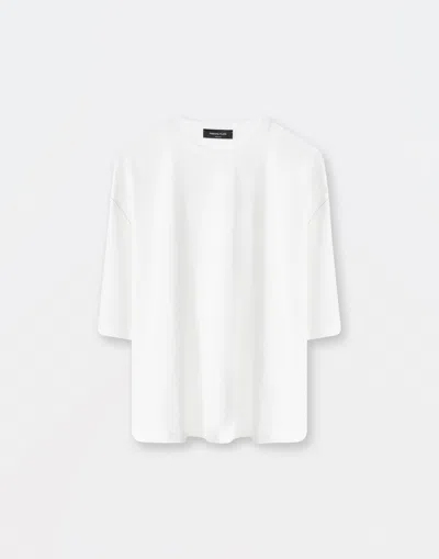 Fabiana Filippi Jersey Crew Neck Oversize T-shirt In White